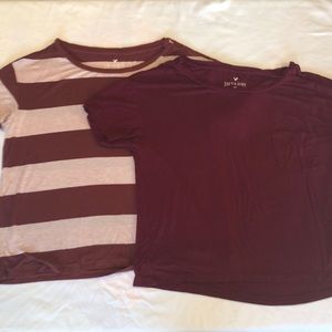 two AEO soft tees